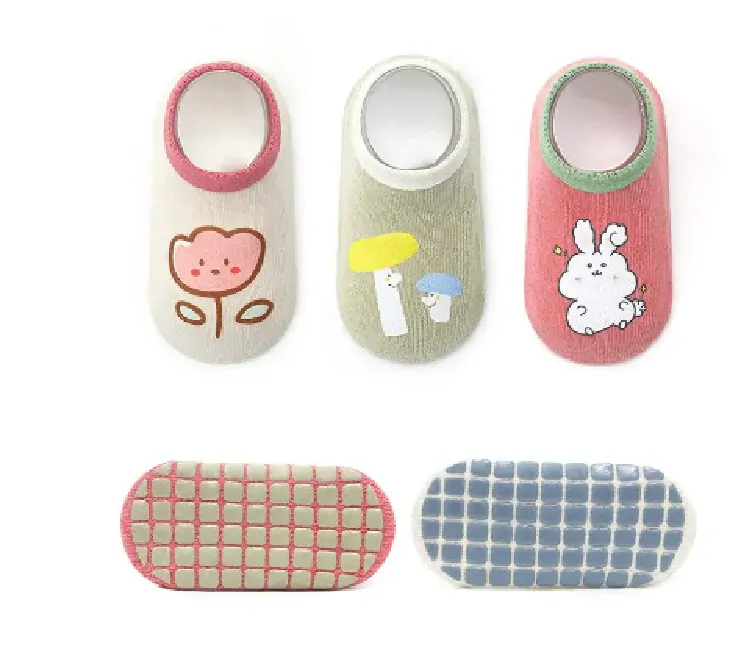 Protiskluzové ponožky - KRÉMOVÉ - AUTÍČKO - (12-36m) M