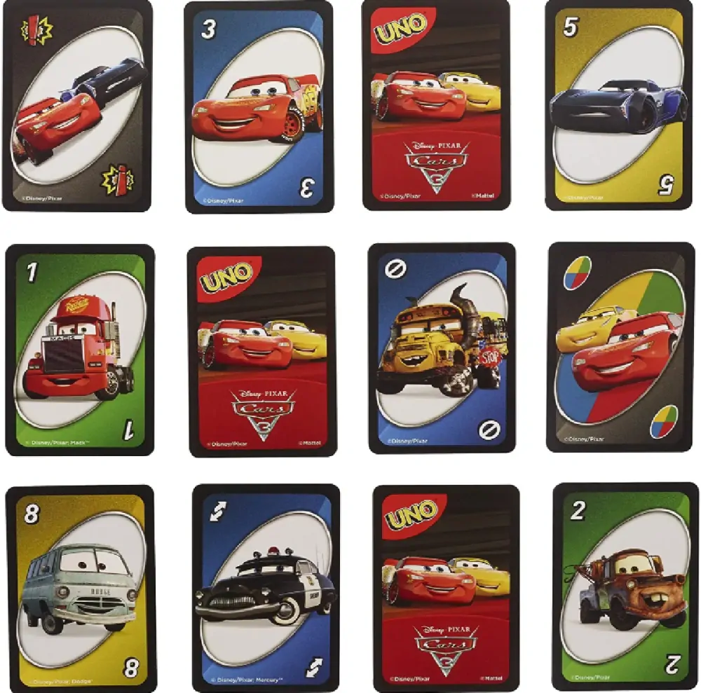 Hra Uno karty - CARS 3 (Autíčka) - S VADOU