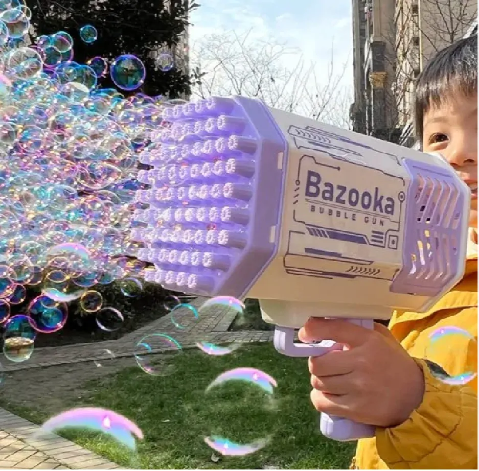 Bublinkový svítící bublifuk - Bazooka - FIALOVÝ