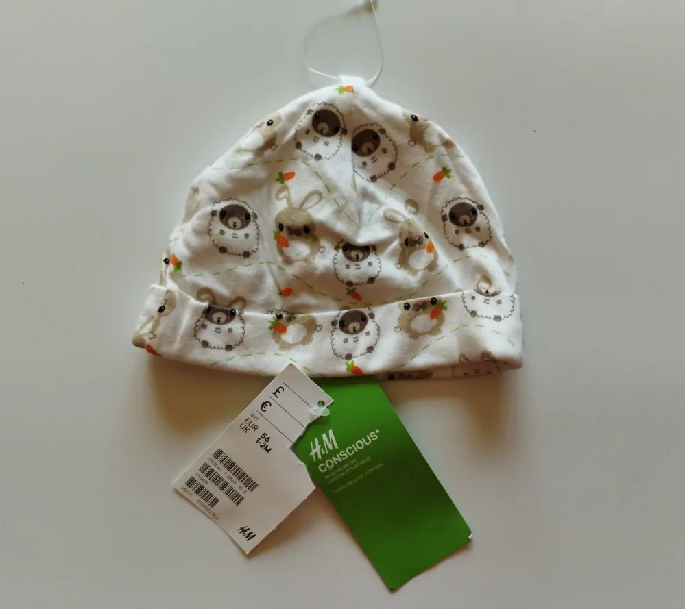 Bavlněná čepice pro miminko - (1-2 m)