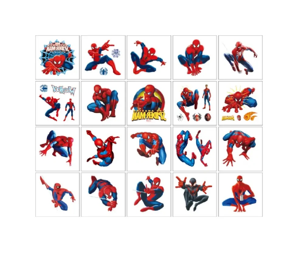 Dětské dočasné tetování - 20 ks - SPIDER MAN
