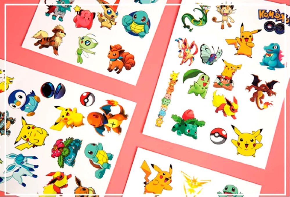 Dětské dočasné tetování - POKÉMON (4) - PIKACHU B