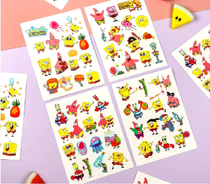 Dětské dočasné tetování - SPONGE BOB (D)