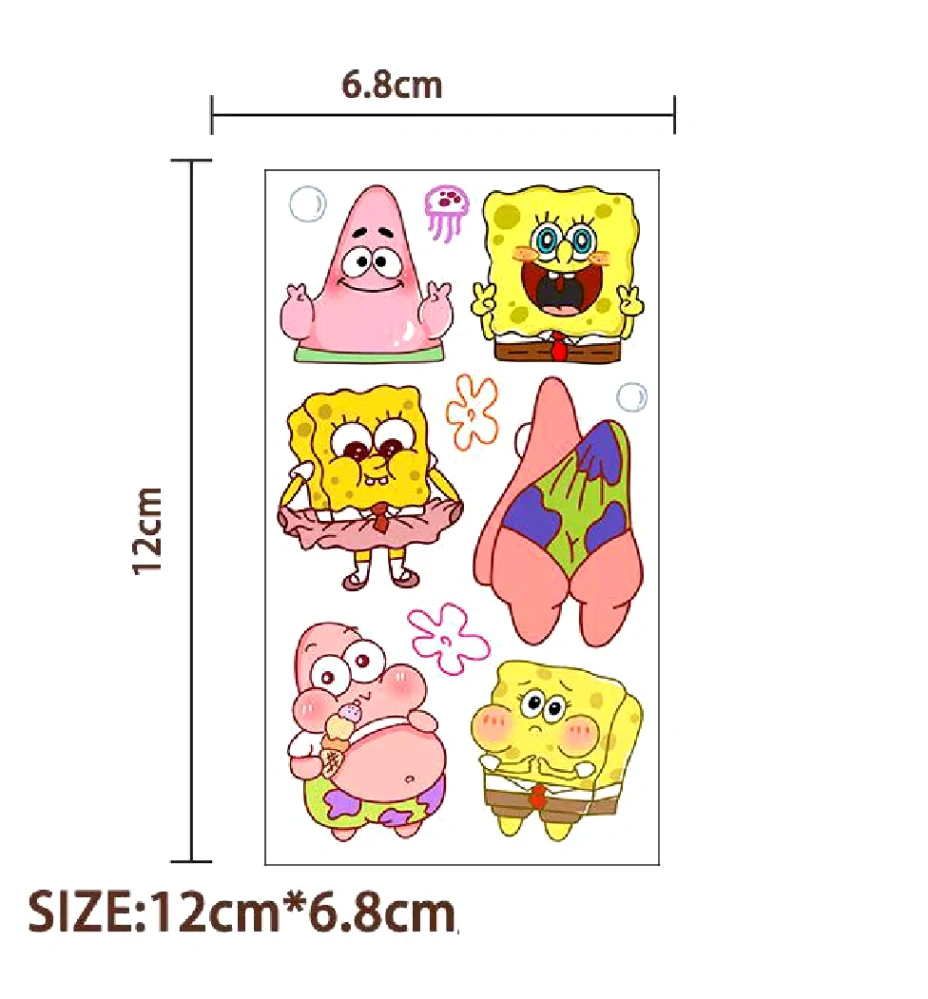 Dětské dočasné tetování - SPONGE BOB