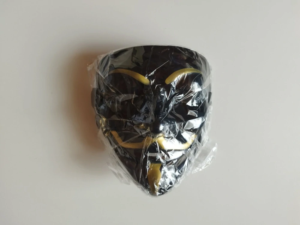 Maska na Halloween - VENDETTA Guy Fawkes - ČERNÁ