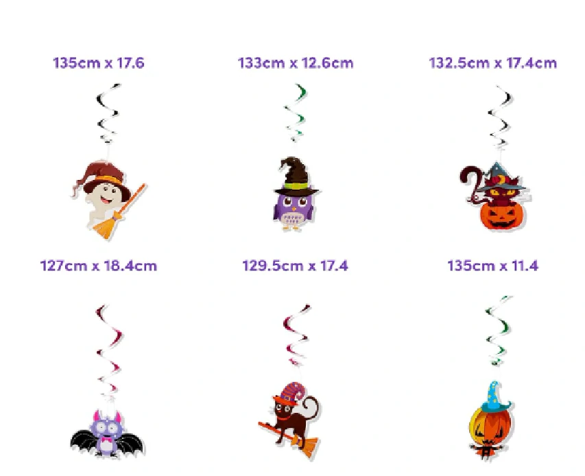 Stropní dekorace - HALLOWEEN - 36 ks