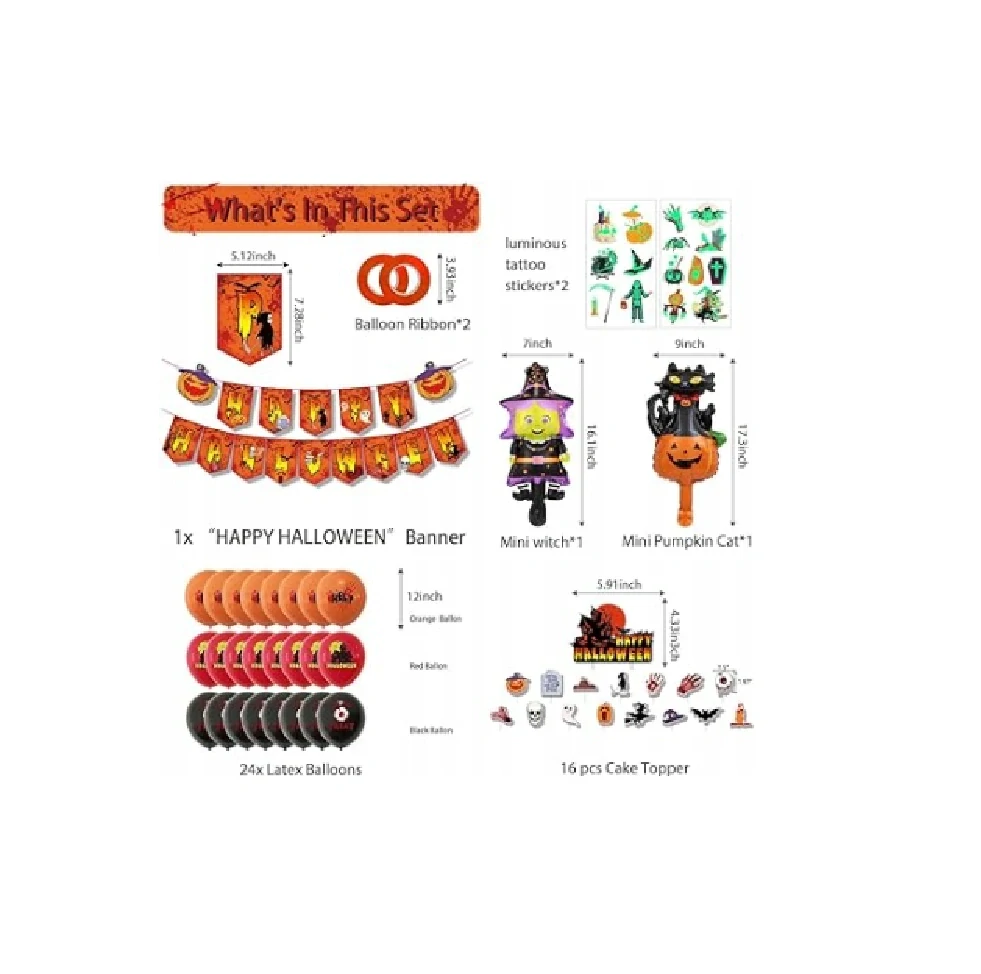 Dekorace - HALLOWEEN - 47 ks