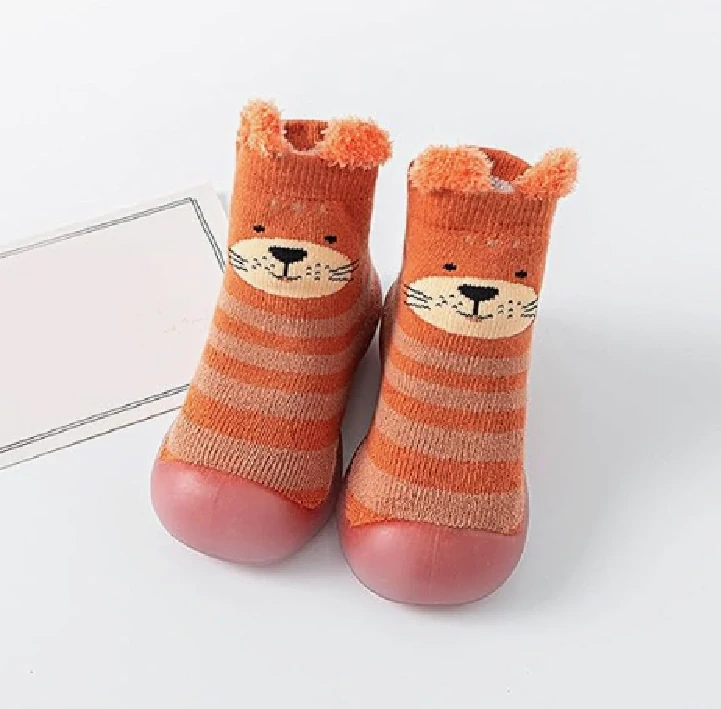 Barefoot ponožky s podrážkou - MEDVÍDEK (6-12m)