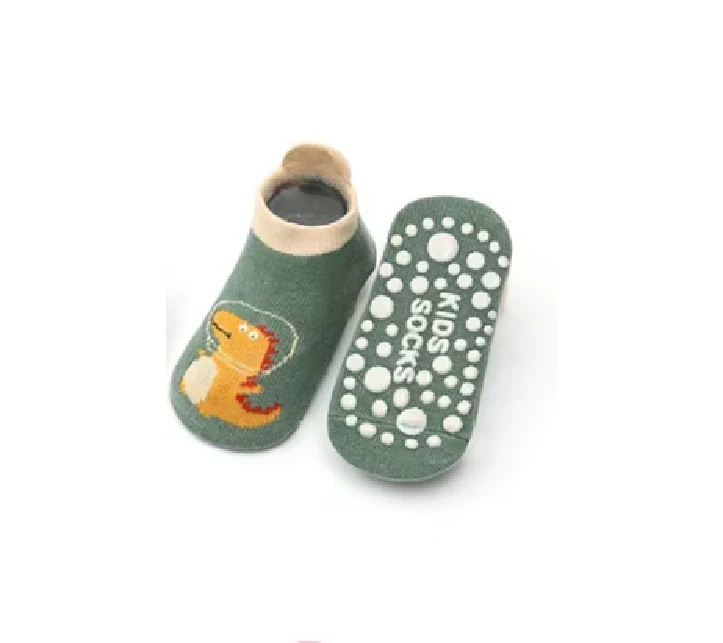 Protiskluzové ponožky - ZELENÉ - DINOSAURUS - (12-36 m) M