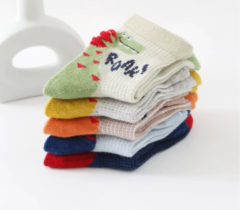 Síťované ponožky - MODRÝ  DINOSAURUS - (12-36 m) S