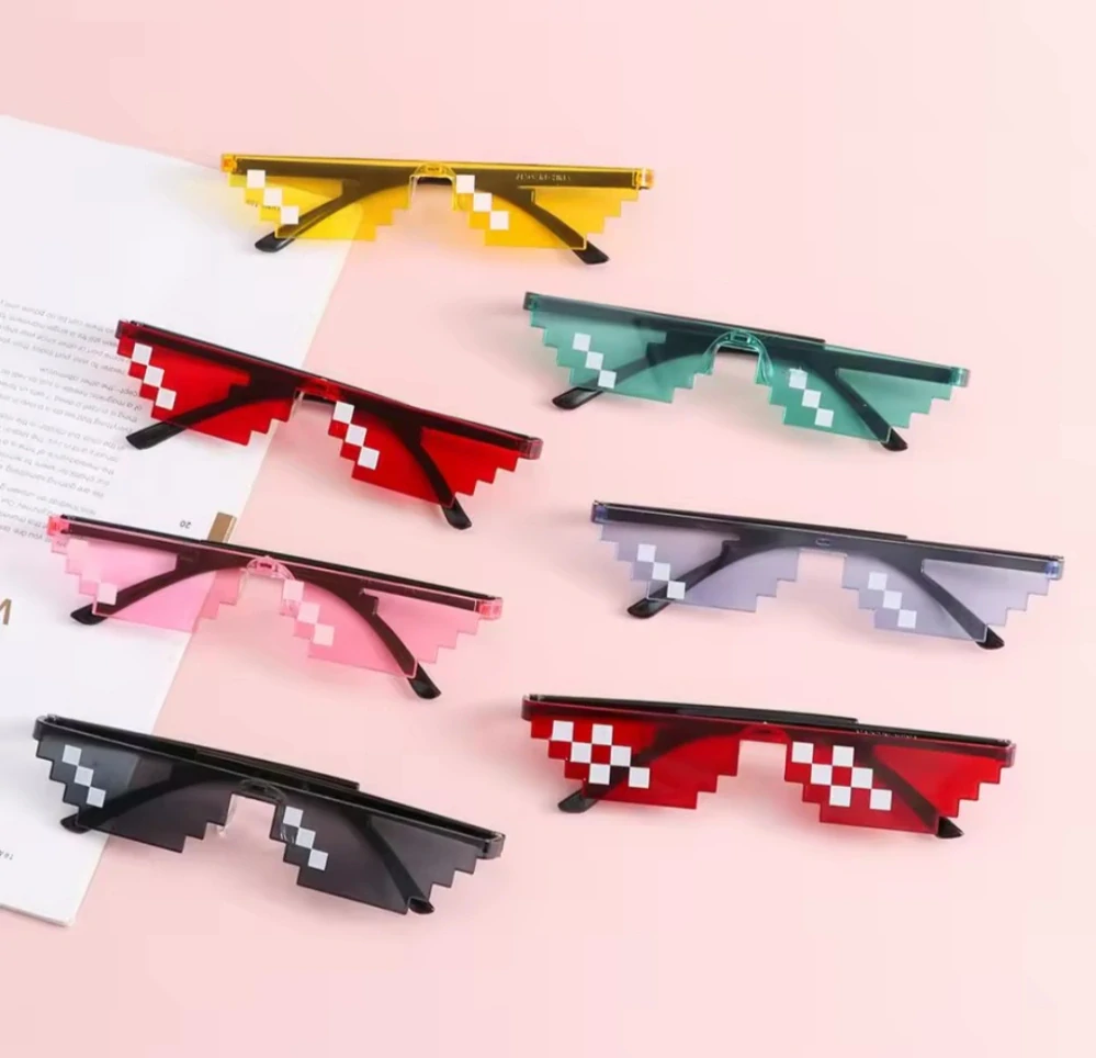 Designové brýle - MINECRAFT - ČERVENÉ (B)