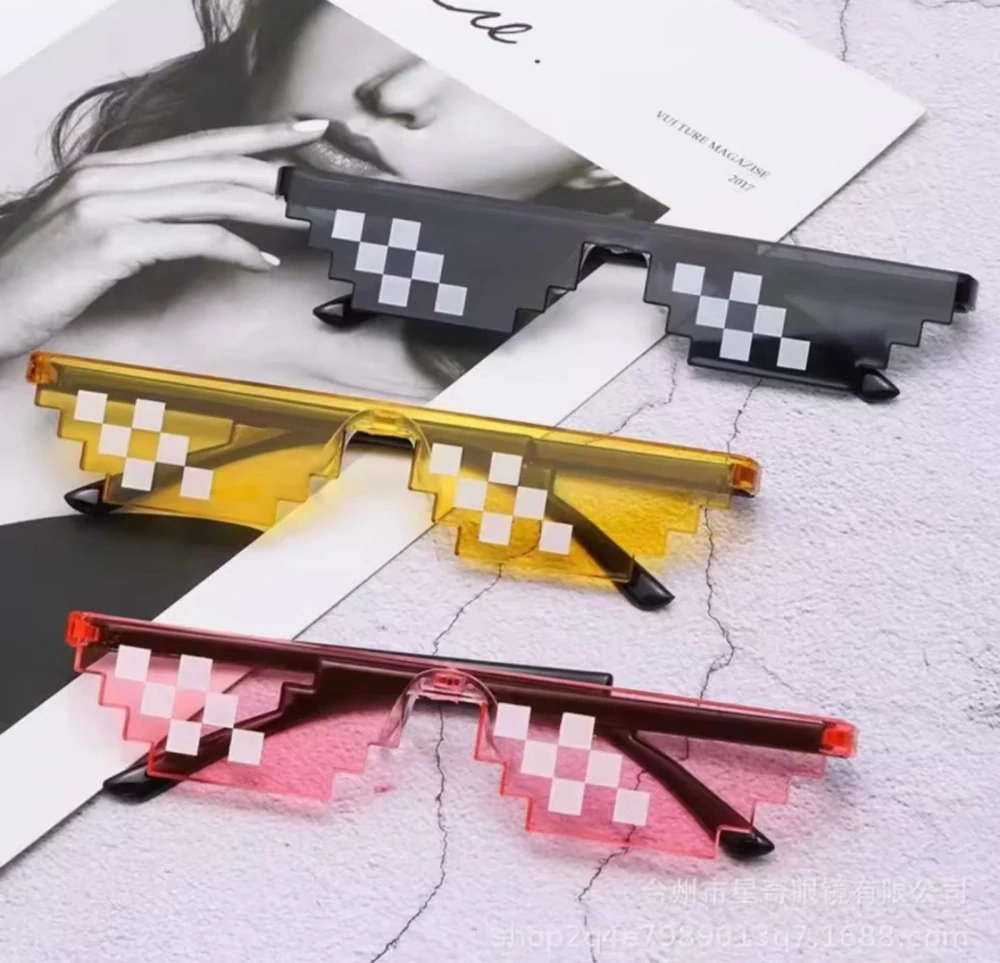 Designové brýle - MINECRAFT - ŽLUTÉ (A)