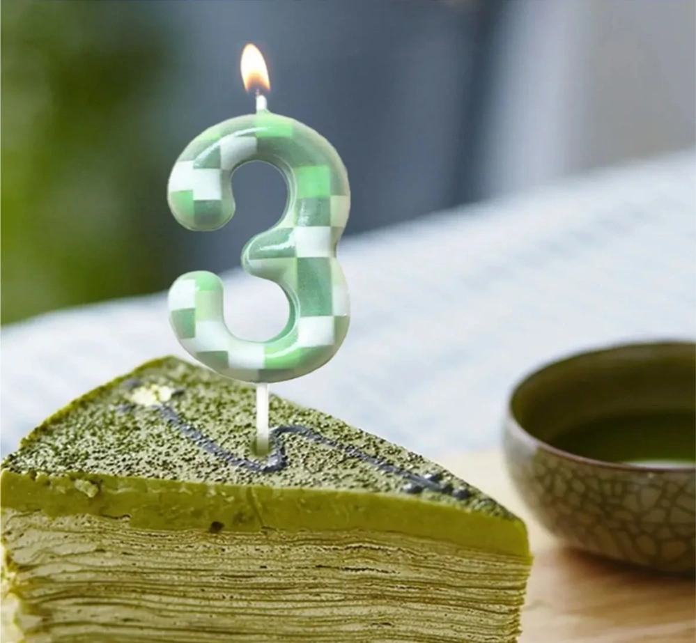 Narozeninové svíčky na dort - STYL MINECRAFT - Číslo 2