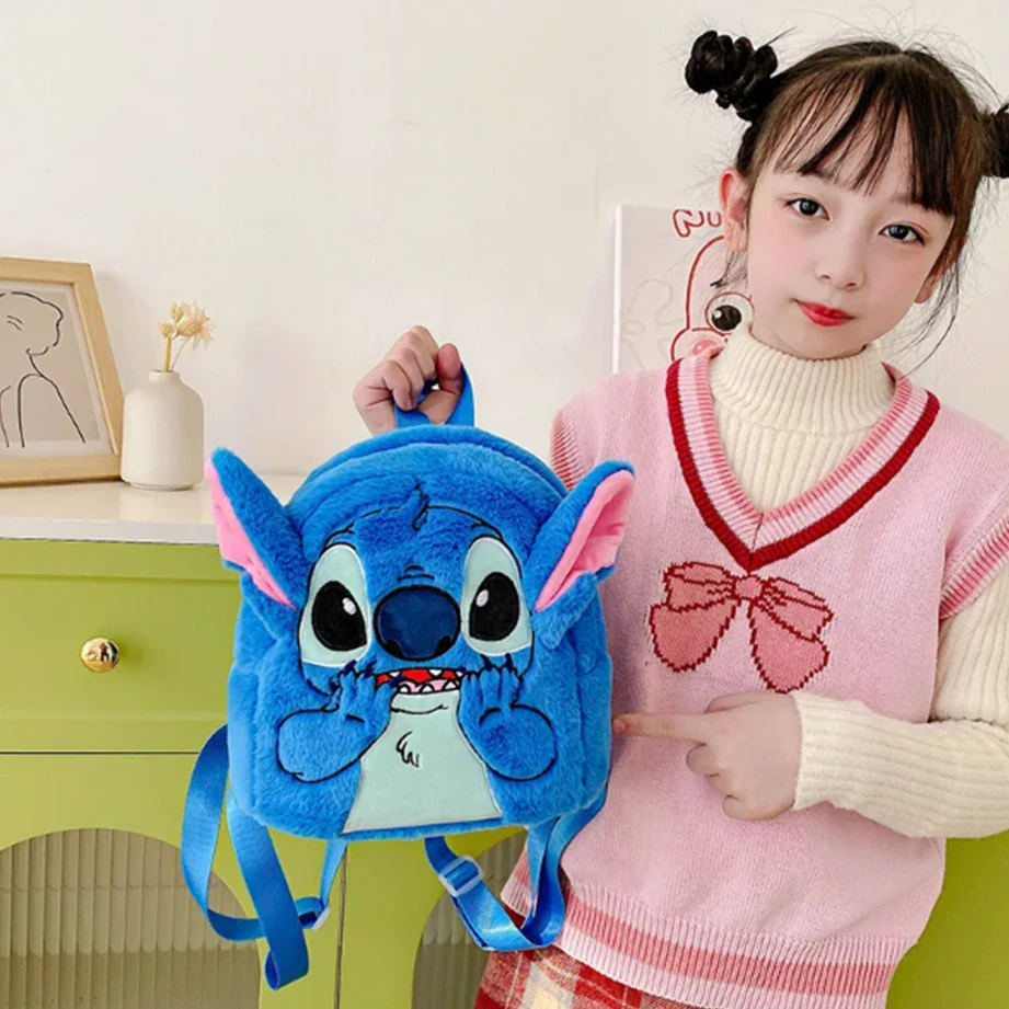 Plyšový batůžek (S) - STITCH - MODRÝ