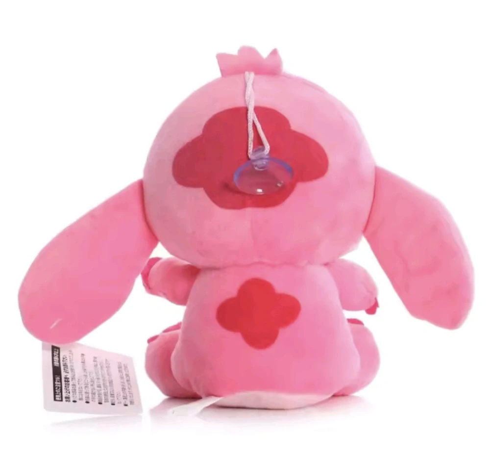 Malá plyšová ANGEL s přísavkou - POHÁDKA LILO A STITCH - RŮŽOVÁ - 16 cm