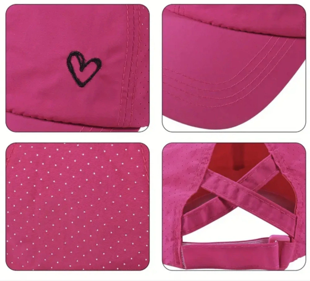 Letní kšiltovka s otvorem pro culík - RŮŽOVÁ