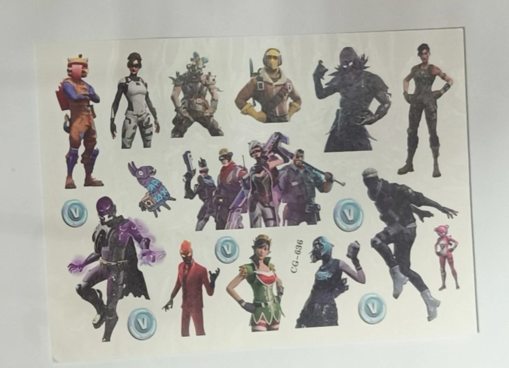 Dětské dočasné tetování - FORTNITE (D)