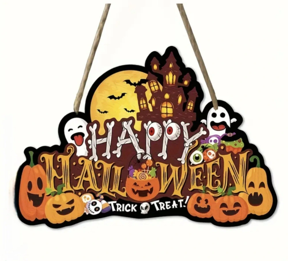 Malá dekorace na dveře - HALLOWEEN - HRAD