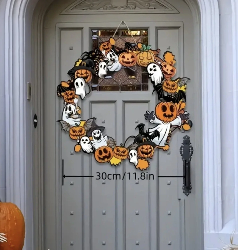 Dekorace na dveře - HALLOWEEN - VĚNEC