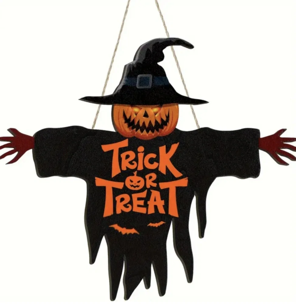 Malá dekorace na dveře - HALLOWEEN - STRAŠÁK 