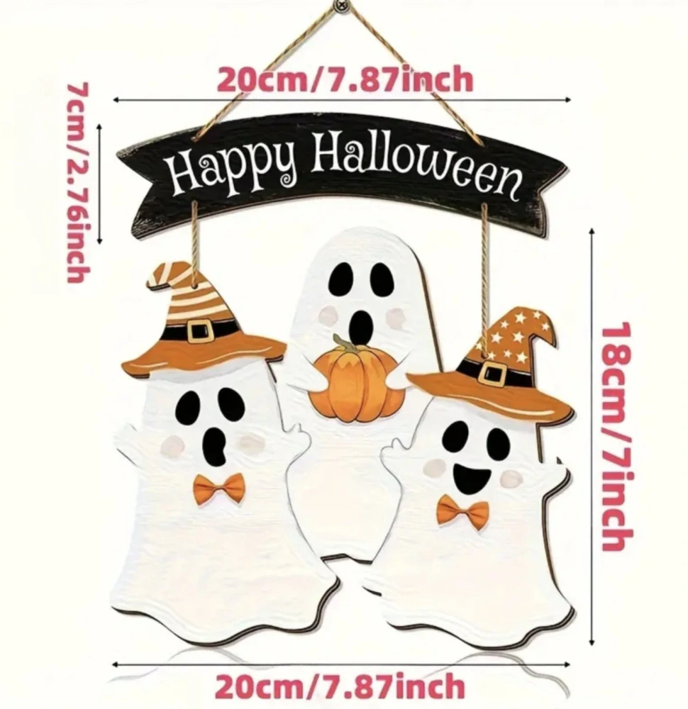 Dekorace na dveře - HALLOWEEN - DUCHOVÉ