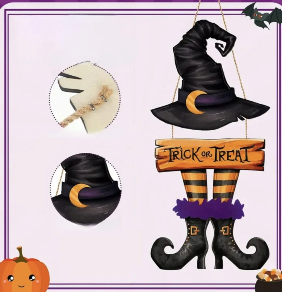 Dekorace na dveře - HALLOWEEN - KLOBOUK