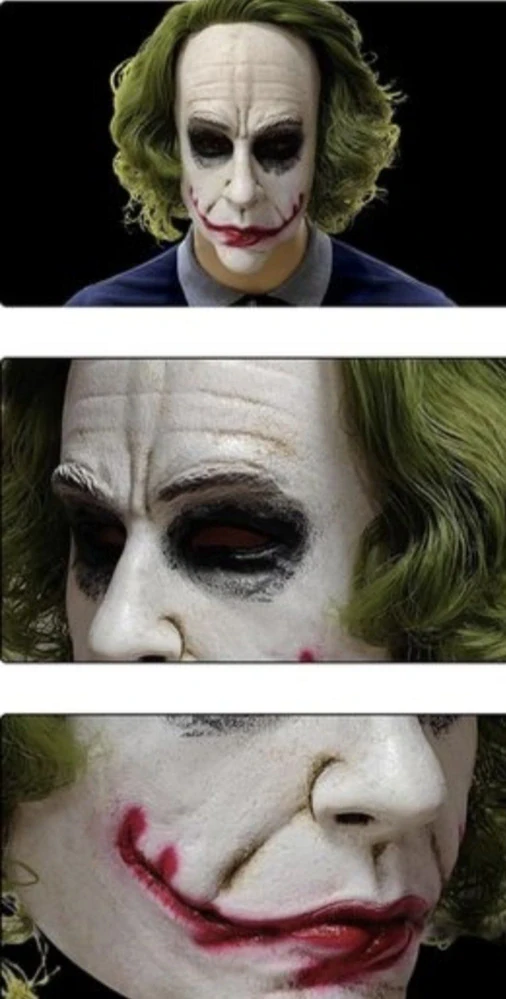 Realistická hororová 3D maska - HALLOWEEN - JOKER (B)
