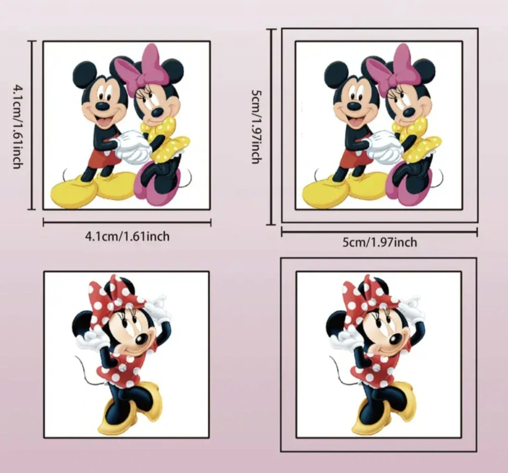 Dětské dočasné tetování - 20 ks - DISNEY POHÁDKY (B)