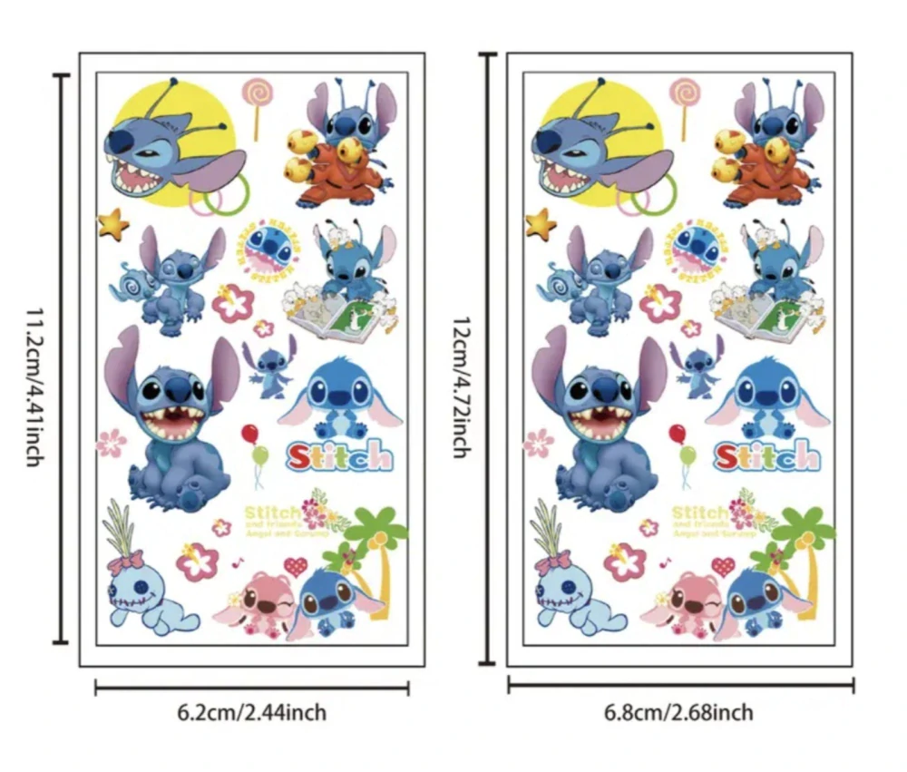 Dětské dočasné tetování - LILO & STITCH - 10 ks