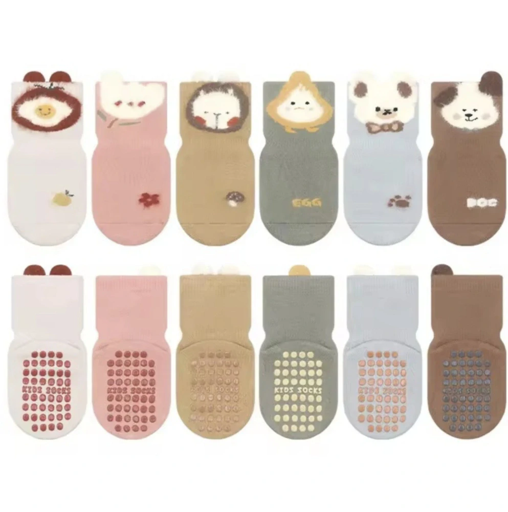 Teplé protiskluzové ponožky - KHAKI - (12-24m) M