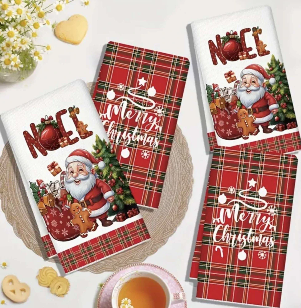 Vánoční kuchyňská utěrka  - MERRY CHRISTMAS