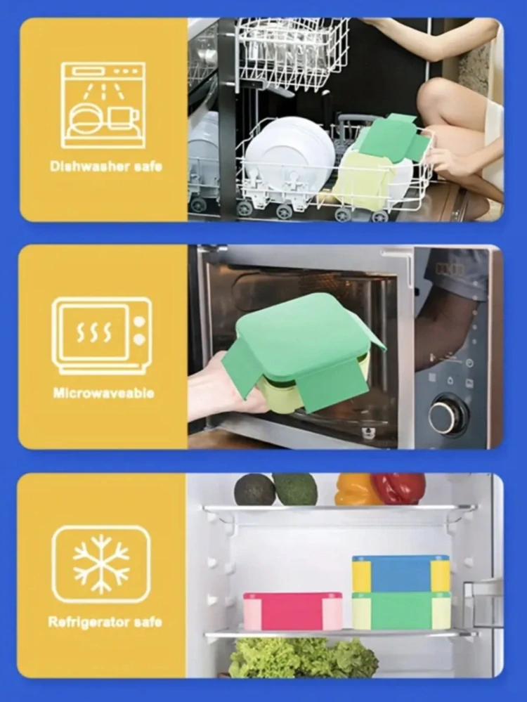 Svačinový box s příborem - LUNCH BOX - ZELENÝ