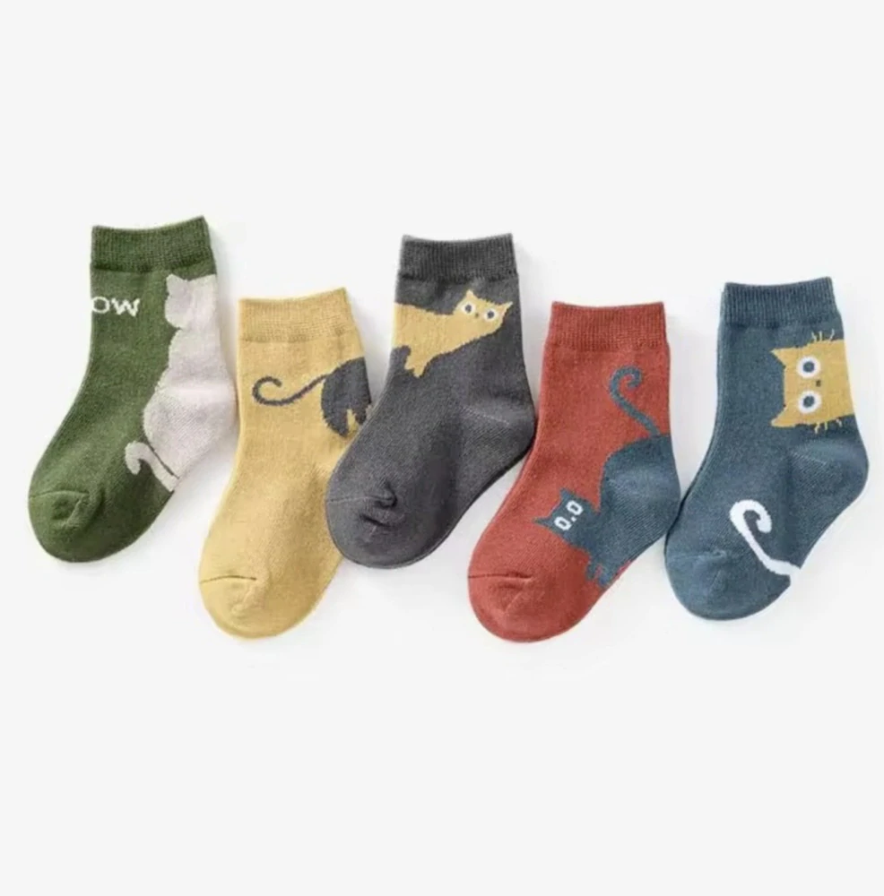 Ponožky - KOČKA - ŽLUTÉ (3-5 let) M