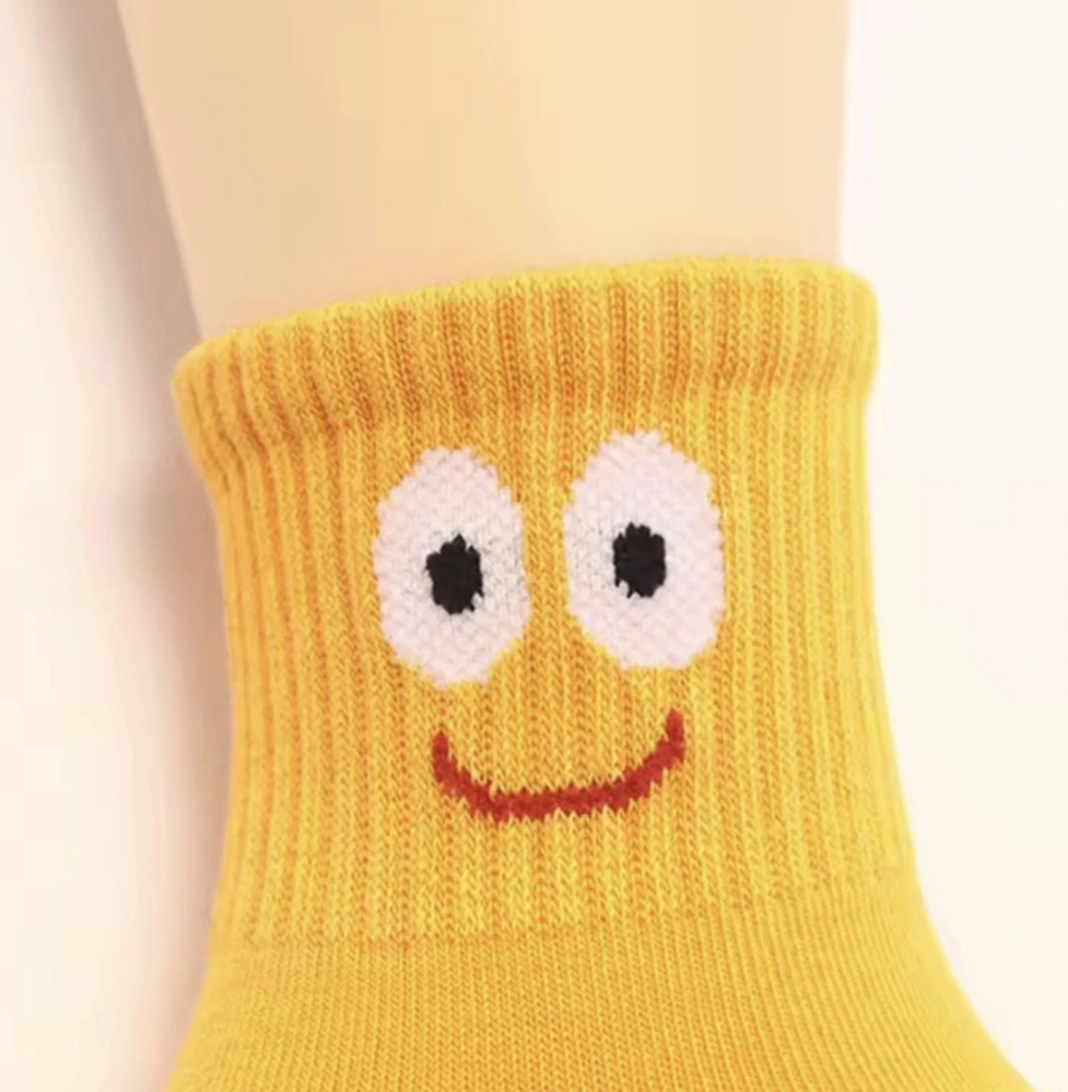 Ponožky - OBLIČEJ - ORANŽOVÉ (7-9 let) XL