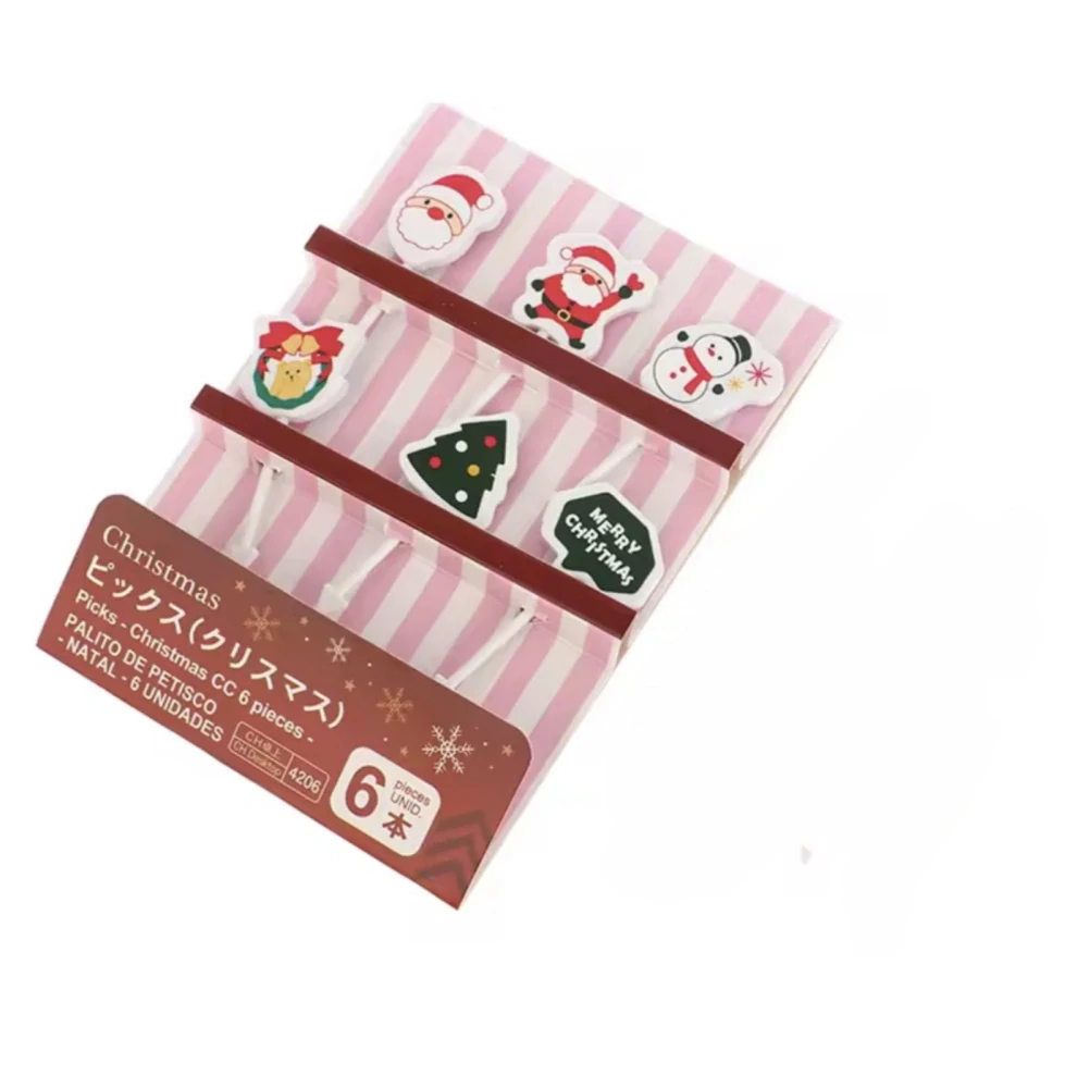 Napichovátka - VÁNOCE - 6 ks - SANTA CLAUS