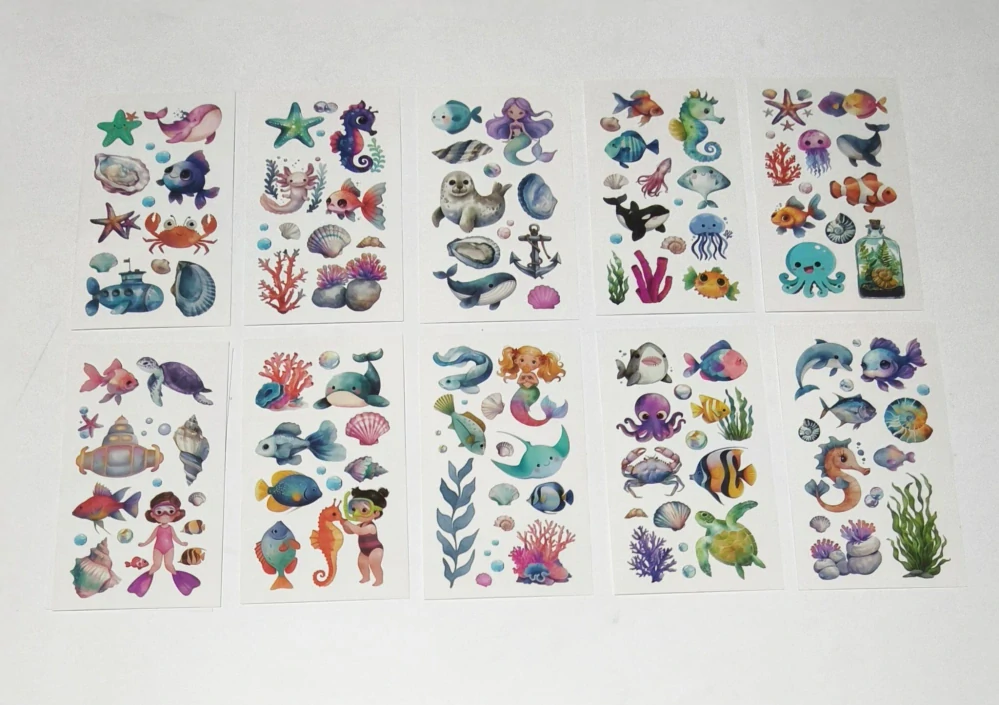 Dětské dočasné tetování - PODMOŘSKÝ SVĚT - 10 ks