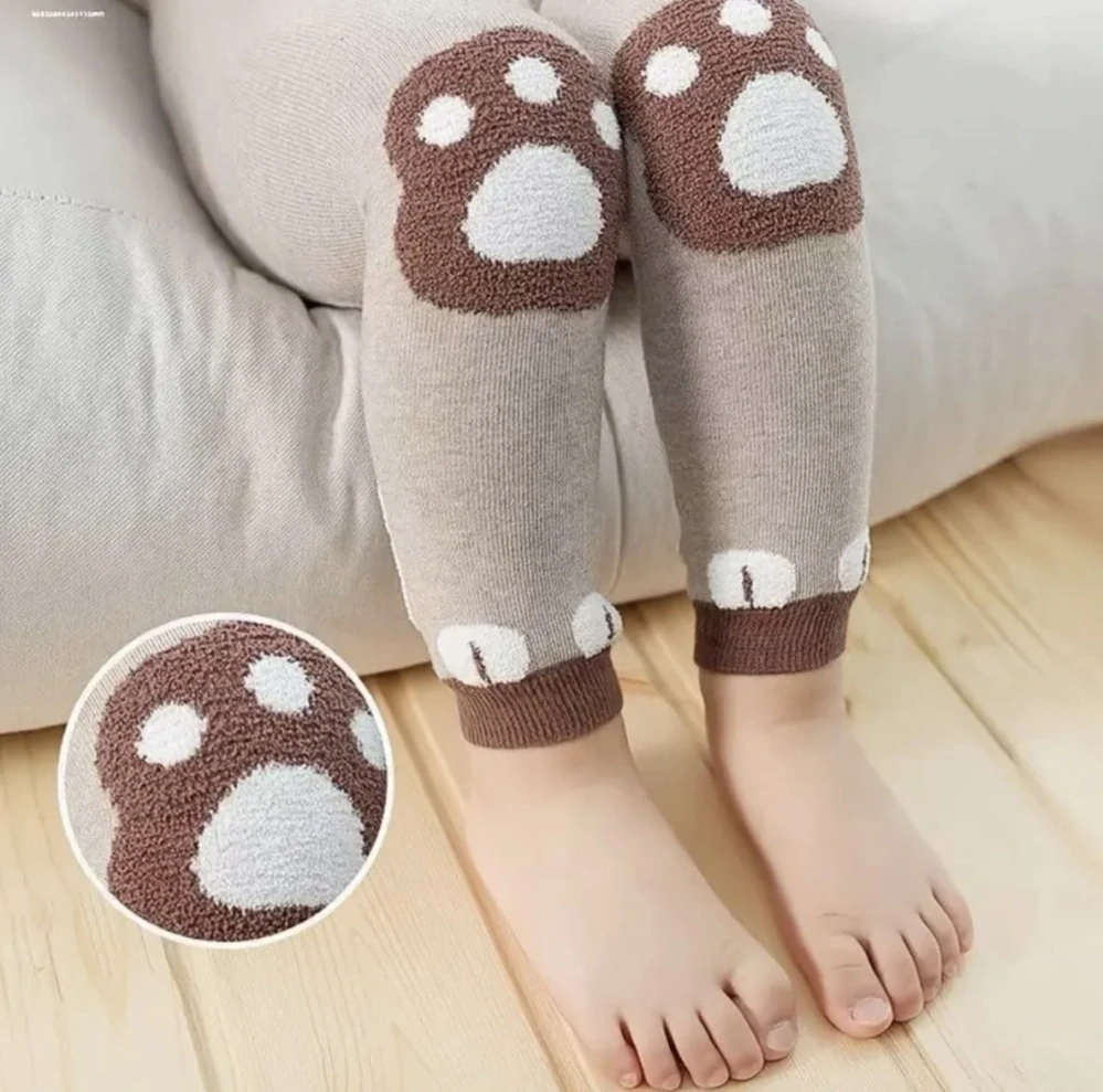 Dětské punčocháče bez chodidel s 3D prvky - SVĚTLE ŠEDÉ - MÝVAL - (2-4 roky)