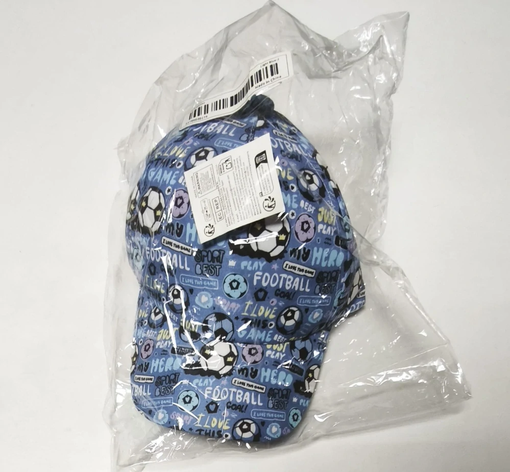 Chlapecká kšiltovka – Fotbalové míče - MODRÁ (3-7 let)