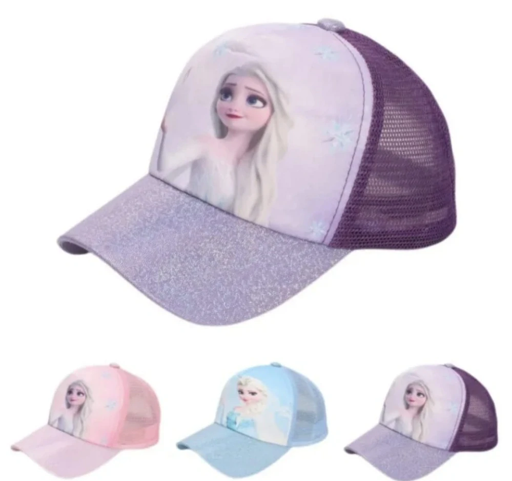 Dětská kšiltovka s Elsou – Třpytivé Ledové království - FIALOVÁ (3-7 let)