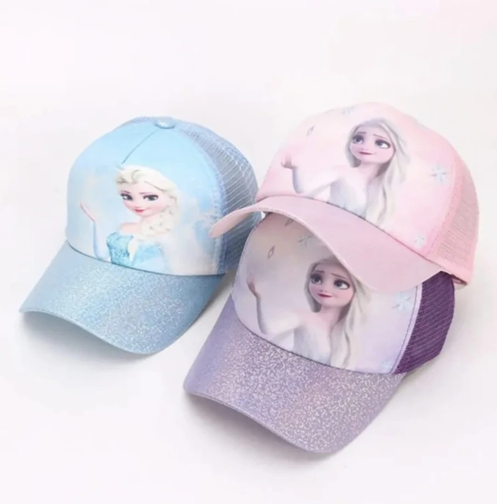 Dětská kšiltovka s Elsou – Třpytivé Ledové království - RŮŽOVÁ (3-7 let)