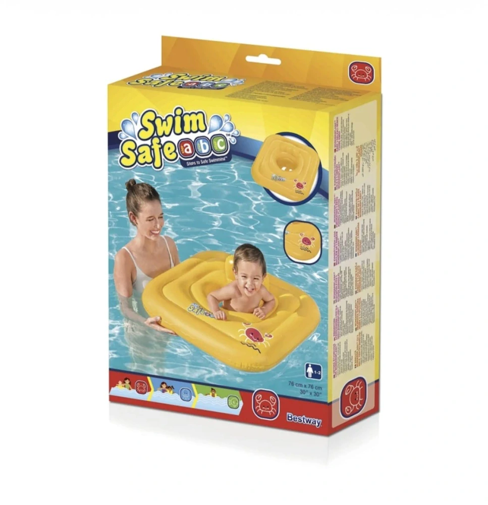 Dětský plavecký kruh Bestway Swim Safe ABC - ŽLUTÝ (12–24 m)