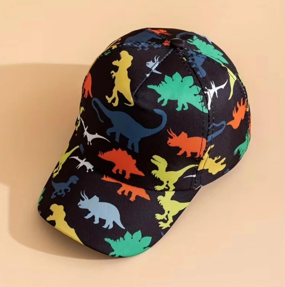 Dětská kšiltovka s dinosaury - DINO (Snapback) - ČERNÁ (2-6 let)