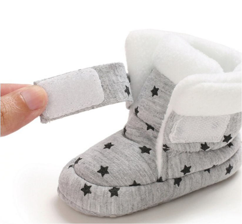 Zateplené kotníčkové capáčky - HVĚZDIČKY (6-12m)
