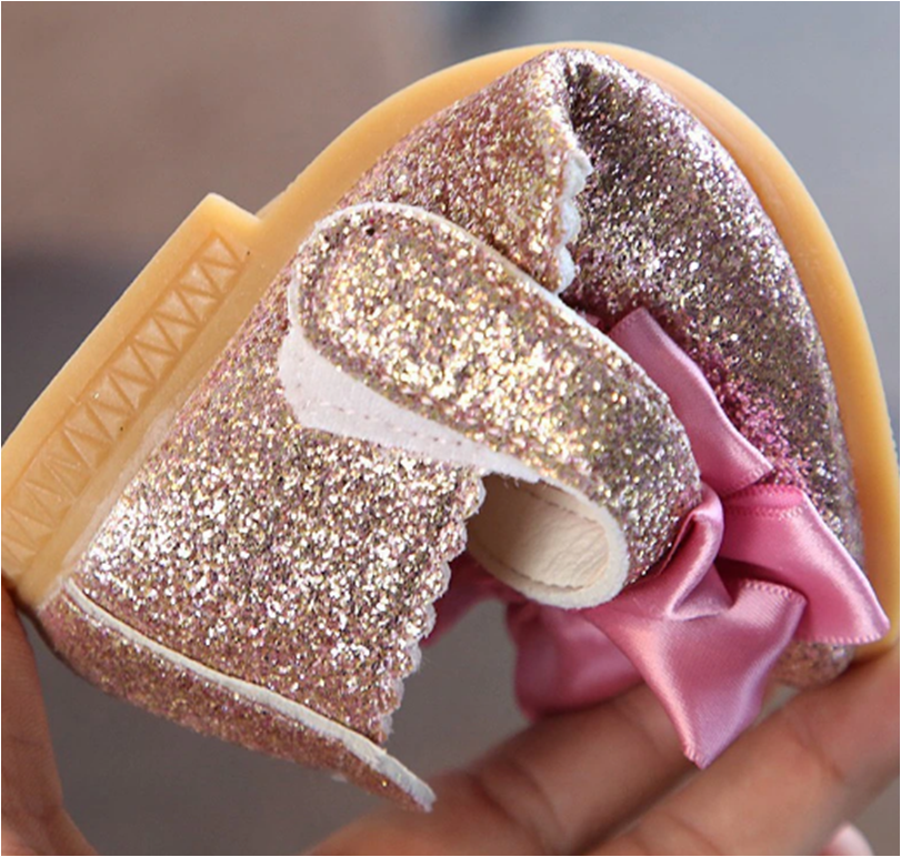 Třpytivé balerínky - MAŠLIČKY - ZLATÉ (24-36m)