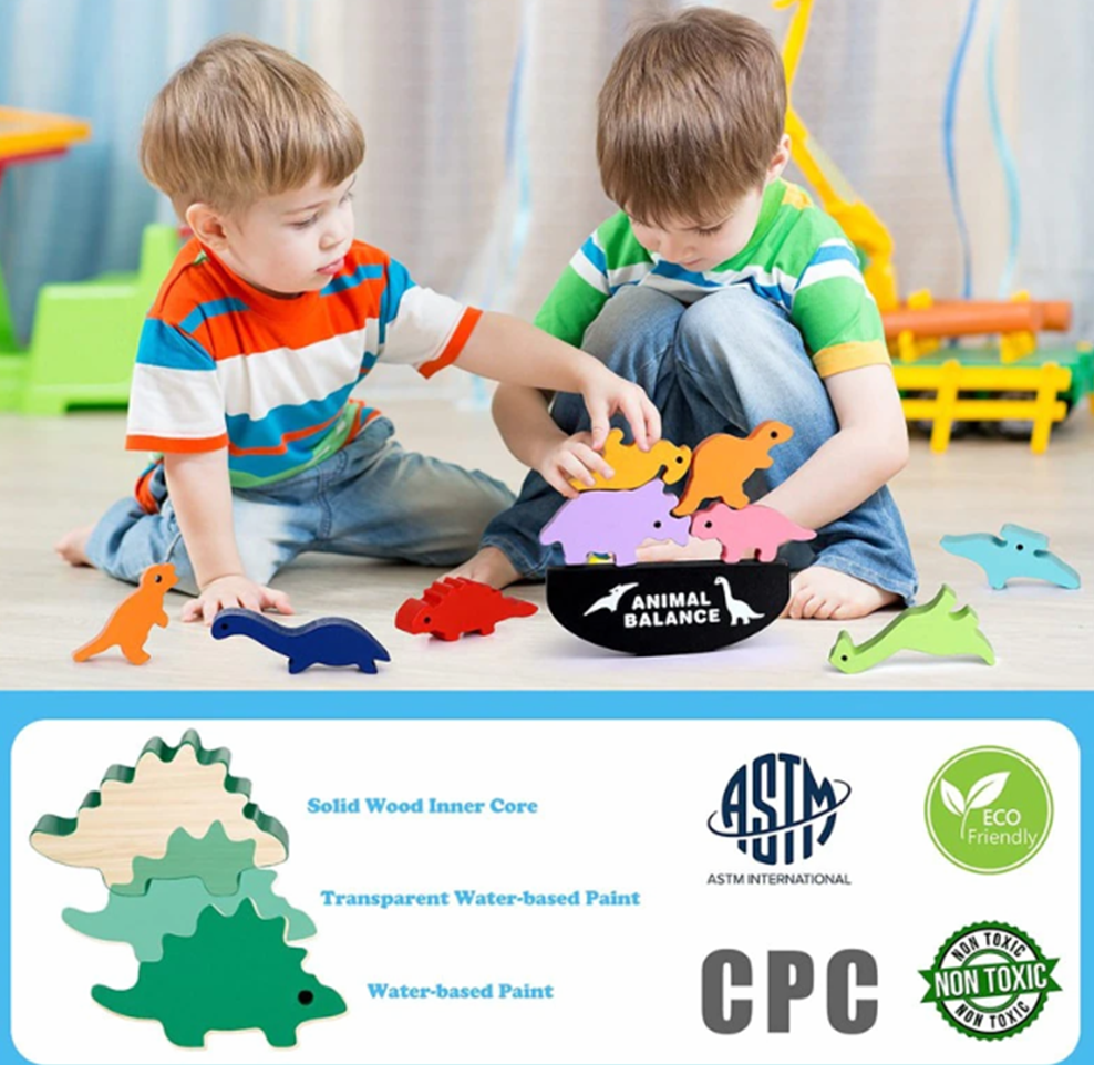 Balanční věž MONTESSORI - DINOSAUŘI