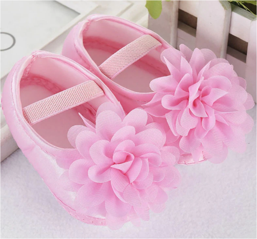 Set balerínky+čelenka - RŮŽOVÉ (12-18m)