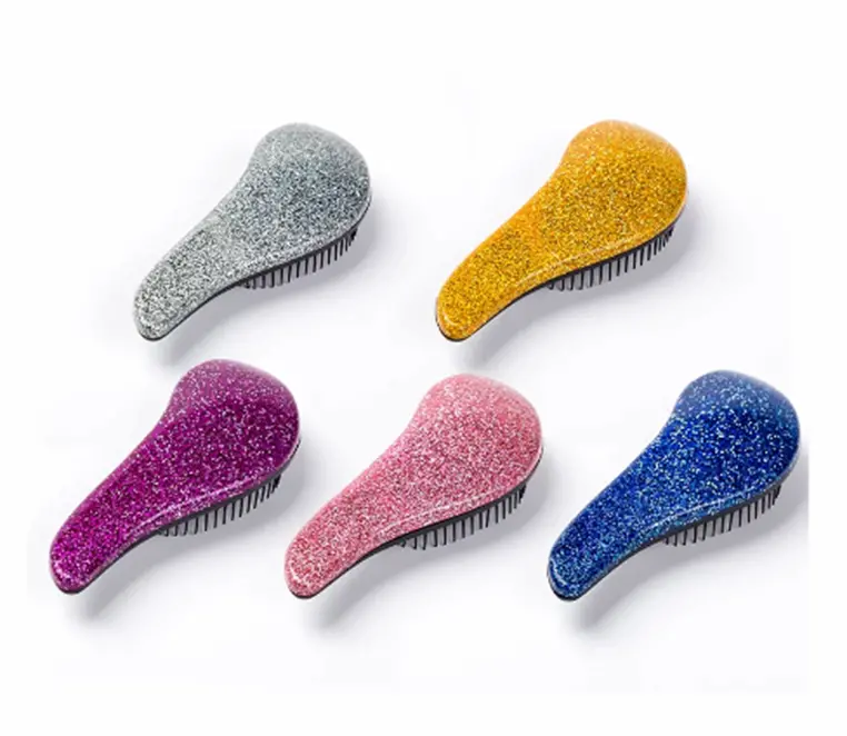 Set (kartáč na vlasy + čistič kartáčů) - ZLATÝ