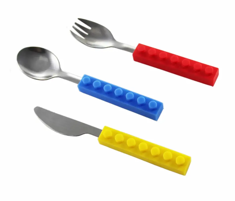 Dětský silikonový příbor - LEGO