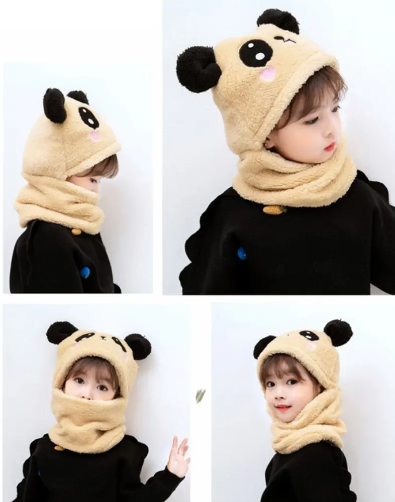 Plyšová zimní kukla - PANDA - SVĚTLE HNĚDÁ