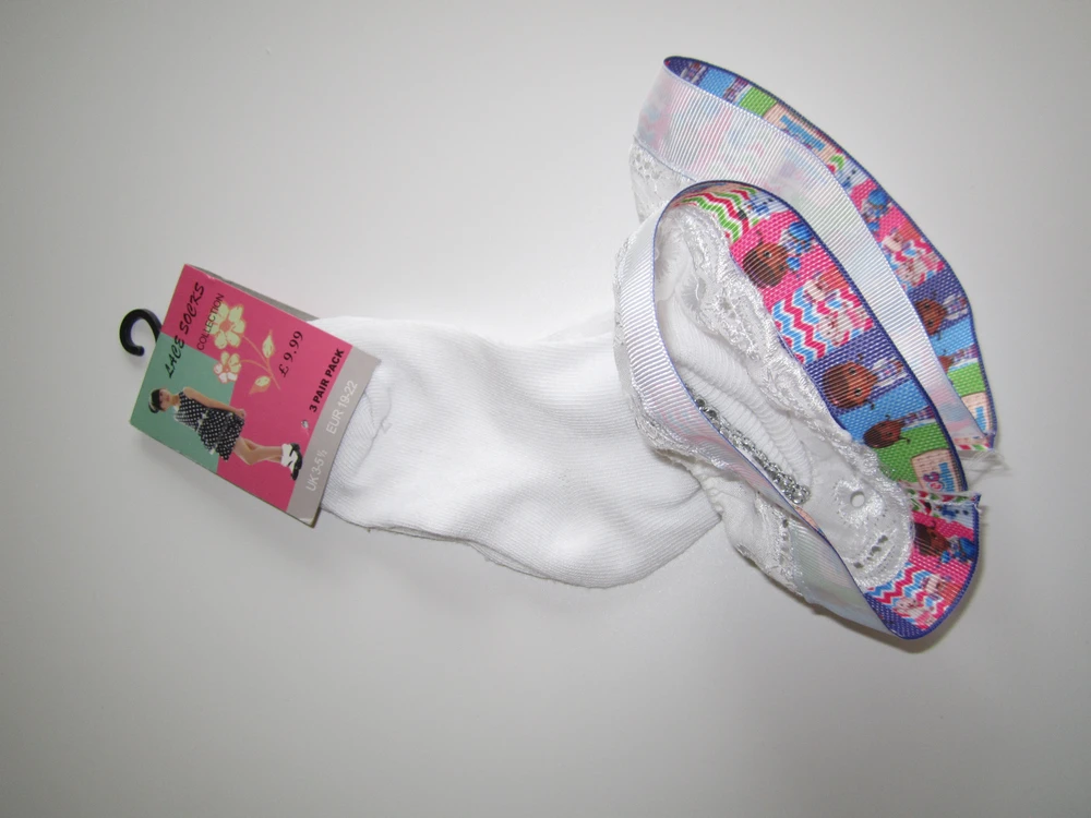 Krajkové ponožky - DOKTORKA PLYŠÁKOVÁ - 1KS